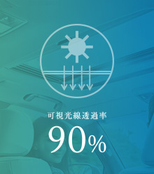 可視光線透過率90%